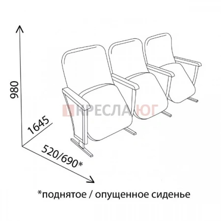Кресло Дрезден 3М